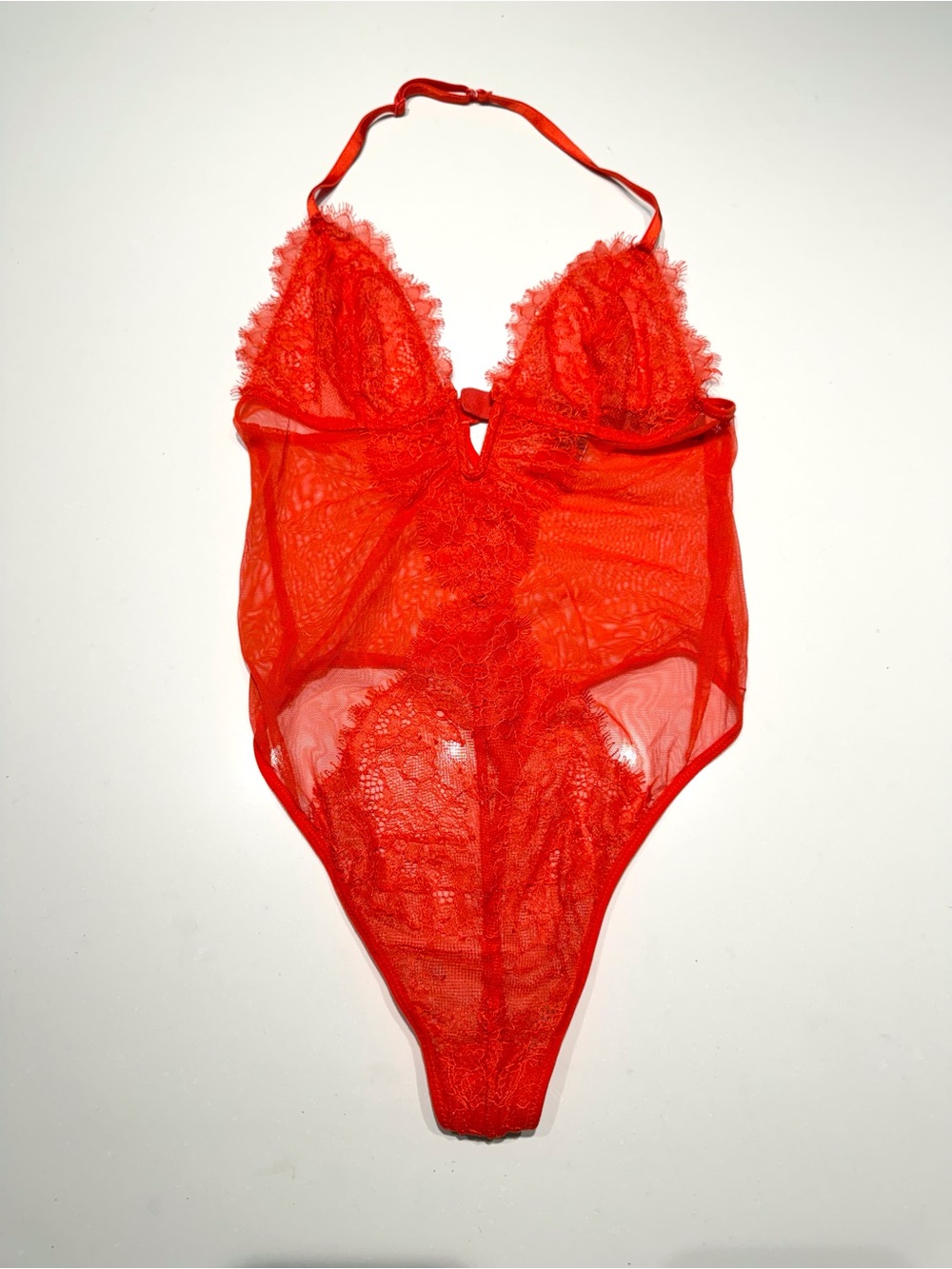 Victoria's Secret Red Lace Sheer Teddy XS